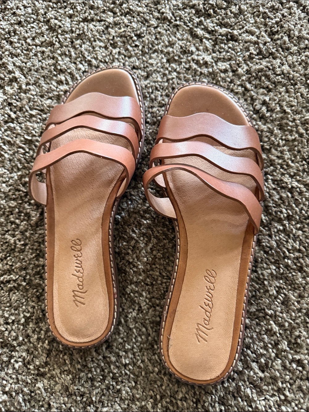 Madewell Brown Multi-Strap Leather Sandals Size 5